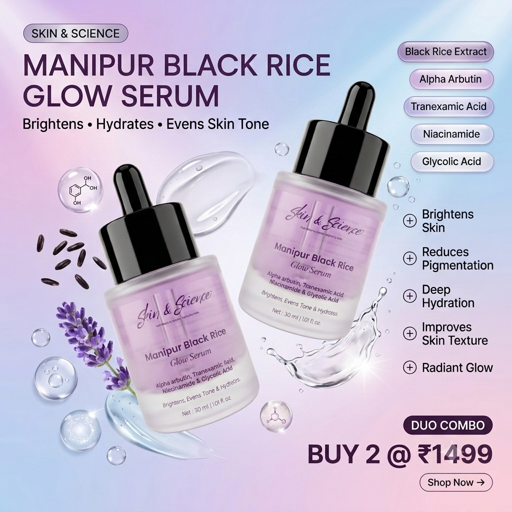 Brightening Serum for Dark Spots & Glowing Skin | Niacinamide + Alpha Arbutin + Black Rice | Pack of 2