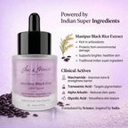 Manipur Black Rice Glow Serum | Brightening & Hydrating Face Serum with Niacinamide & Alpha Arbutin Skin & Science Serum